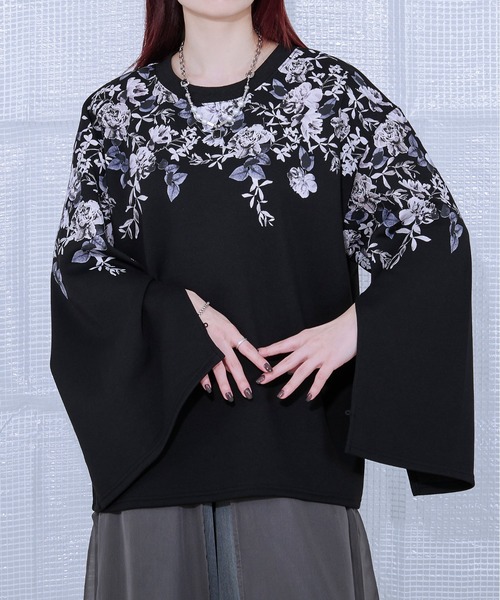 Ellno Loset(エルノロゼット)の「2wayアームスリットフラワーポンチT(Tシャツ/カットソー・メンズ・オフホワイト/ブラック・SMALL/MEDIUM/LARGE)」の19枚目の写真