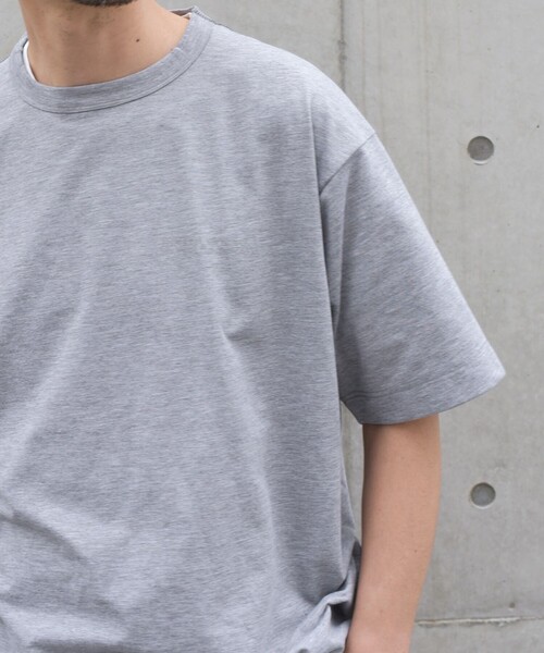 HINSON（ヒンソン）の「【SHIPS any別注】HINSON:  ワンポイント ロゴ リフレクター プリント ジャージー Tシャツ◆（Tシャツ/カットソー・メンズ・ネイビー/ベージュ/ラベンダー/グレー・MEDIUM/LARGE/X-LARGE）」の22枚目の写真