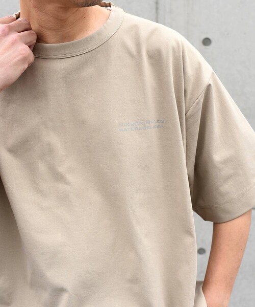 HINSON（ヒンソン）の「【SHIPS any別注】HINSON:  ワンポイント ロゴ リフレクター プリント ジャージー Tシャツ◆（Tシャツ/カットソー・メンズ・ネイビー/ベージュ/ラベンダー/グレー・MEDIUM/LARGE/X-LARGE）」の15枚目の写真