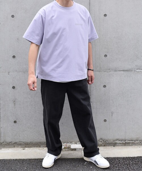 HINSON（ヒンソン）の「【SHIPS any別注】HINSON:  ワンポイント ロゴ リフレクター プリント ジャージー Tシャツ◆（Tシャツ/カットソー・メンズ・ネイビー/ベージュ/ラベンダー/グレー・MEDIUM/LARGE/X-LARGE）」の9枚目の写真