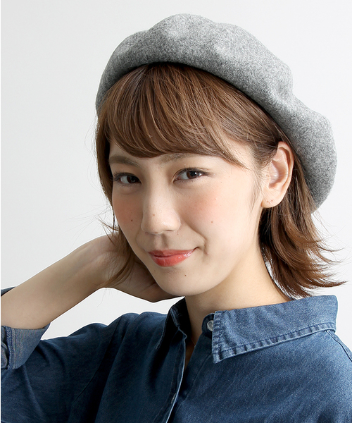 WEGO（ウィゴー）の「WEGO/フェルトベレー（ハンチング/ベレー帽・レディース・ネイビー/キャメル/ワイン/カーキ/グレー/ブラック・FREE）」の3枚目の写真