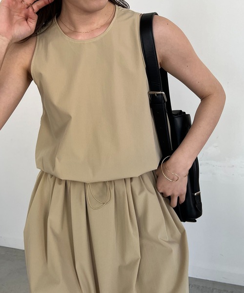 CAPRICIEUX LE'MAGE(カプリシューレマージュ)の「【セットアイテム】バルーンタンク×ドロストスカート(ワンピース・レディース・ブラック/ベージュ・36/38)」の17枚目の写真