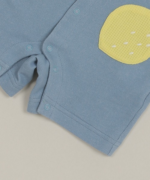 baby cheer（ベイビーチアー）の「シトラスショートオール（ロンパース・キッズ・レモンイエロー・70cm/80ｃｍ）」の4枚目の写真