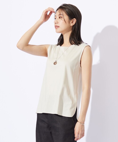 レイヤード ノースリーブカットソー(タンクトップ)|J.PRESS Ladies(J.プレス レディス)