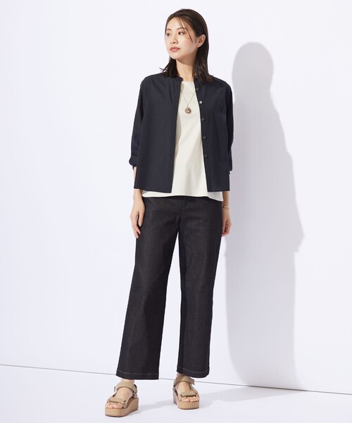J.PRESS Ladies（J.プレス レディス）の「レイヤード ノースリーブカットソー（タンクトップ・レディース・ホワイト系/ベージュ系・SMALL）」の6枚目の写真