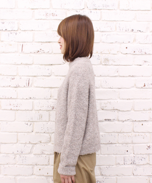 CIAOPANIC（チャオパニック）の「【Ciaopanic】ブークレＰＵ　ボトルネックプルオーバー（ニット/セーター・レディース・オフホワイト/ブラック/ライトグレー/ベージュ・FREE）」の5枚目の写真