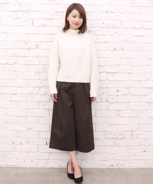 CIAOPANIC（チャオパニック）の「【Ciaopanic】ブークレＰＵ　ボトルネックプルオーバー（ニット/セーター・レディース・オフホワイト/ブラック/ライトグレー/ベージュ・FREE）」の11枚目の写真