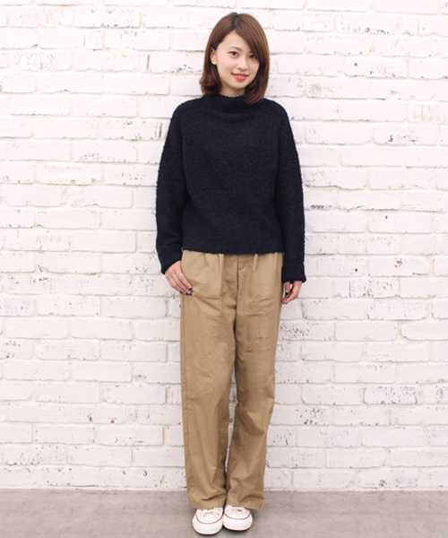 CIAOPANIC（チャオパニック）の「【Ciaopanic】ブークレＰＵ　ボトルネックプルオーバー（ニット/セーター・レディース・オフホワイト/ブラック/ライトグレー/ベージュ・FREE）」の12枚目の写真