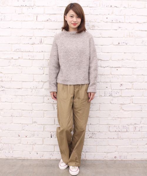 CIAOPANIC（チャオパニック）の「【Ciaopanic】ブークレＰＵ　ボトルネックプルオーバー（ニット/セーター・レディース・オフホワイト/ブラック/ライトグレー/ベージュ・FREE）」の7枚目の写真