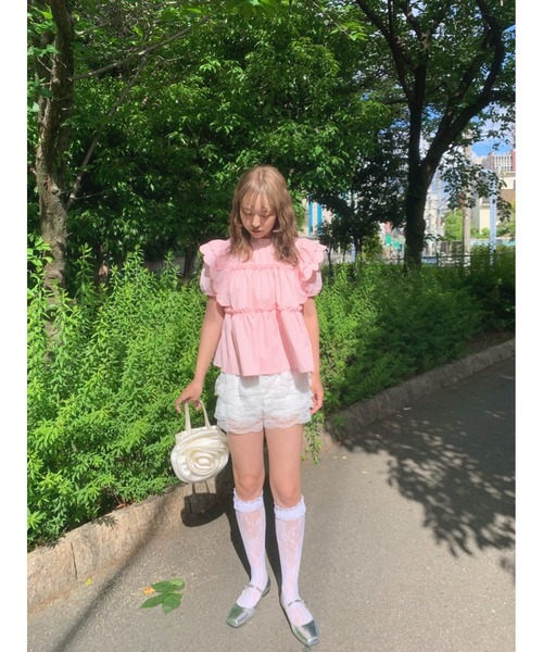 Cider◆レースアップ フリルヘム ショートパンツ【送料込み】 4f5bd0e19327d3eadd74fb05f51e42