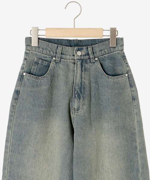 MAJESTIC LEGON（マジェスティックレゴン）の「ワイドストレートデニムパンツ（デニムパンツ・レディース・ブルー/グレー・SMALL/MEDIUM）」の16枚目の写真