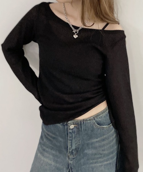 Side Drawstring Knit（ニット/セーター）｜anuke（アンヌーク