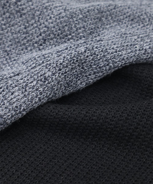 Reurie'（レウリィ）の「【ZOZO限定】サイドシャーリングシアーニット／side shirring sheer knit 長袖 ロング丈 クルーネック リボン サマーニット ドロスト ドローストリング ローゲージ ざっくり編み 裾絞り カジュアル ストリート Y2K 韓国 ヴィンテージ ブラック グレー 黒 モノトーン（ニット/セーター・レディース・グレー/ブラック・FREE）」の15枚目の写真