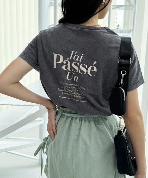one after another NICE CLAUP(ワンアフターアナザーナイスクラップ)の「アソートTee(Tシャツ/カットソー・レディース・オフホワイト/サックスブルー/ピンク/チャコールグレー・FREE)」の2枚目の写真