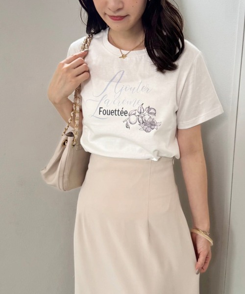 one after another NICE CLAUP(ワンアフターアナザーナイスクラップ)の「アソートTee(Tシャツ/カットソー・レディース・オフホワイト/サックスブルー/ピンク/チャコールグレー・FREE)」の5枚目の写真