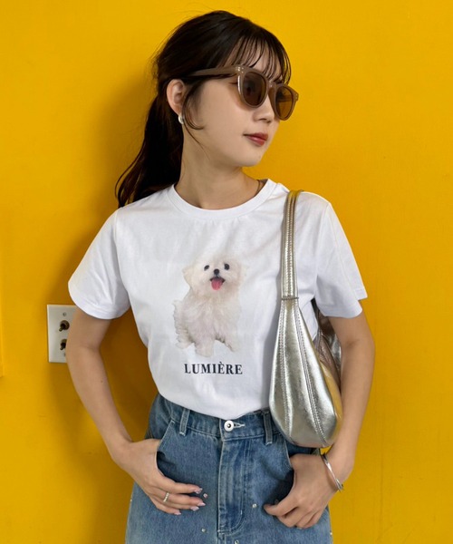one after another NICE CLAUP(ワンアフターアナザーナイスクラップ)の「アソートTee(Tシャツ/カットソー・レディース・オフホワイト/サックスブルー/ピンク/チャコールグレー・FREE)」の14枚目の写真
