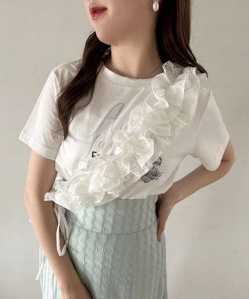 one after another NICE CLAUP(ワンアフターアナザーナイスクラップ)の「アソートTee(Tシャツ/カットソー・レディース・オフホワイト/サックスブルー/ピンク/チャコールグレー・FREE)」の15枚目の写真
