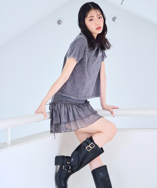 one after another NICE CLAUP(ワンアフターアナザーナイスクラップ)の「アソートTee(Tシャツ/カットソー・レディース・オフホワイト/サックスブルー/ピンク/チャコールグレー・FREE)」の10枚目の写真
