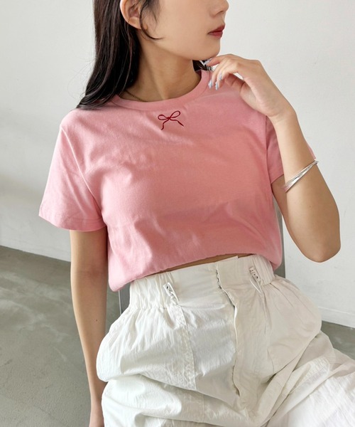 one after another NICE CLAUP(ワンアフターアナザーナイスクラップ)の「アソートTee(Tシャツ/カットソー・レディース・オフホワイト/サックスブルー/ピンク/チャコールグレー・FREE)」の20枚目の写真
