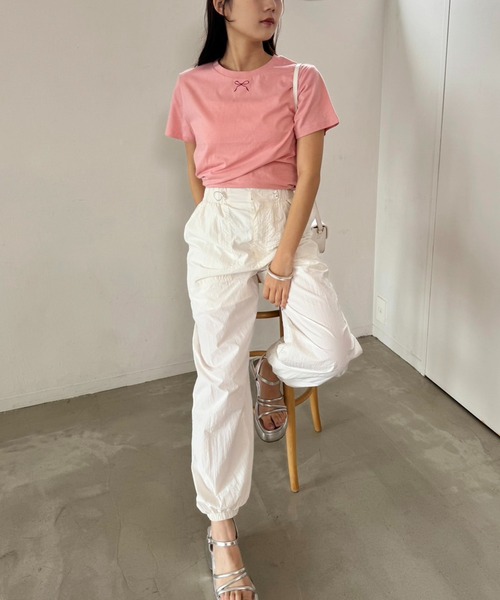 one after another NICE CLAUP(ワンアフターアナザーナイスクラップ)の「アソートTee(Tシャツ/カットソー・レディース・オフホワイト/サックスブルー/ピンク/チャコールグレー・FREE)」の12枚目の写真