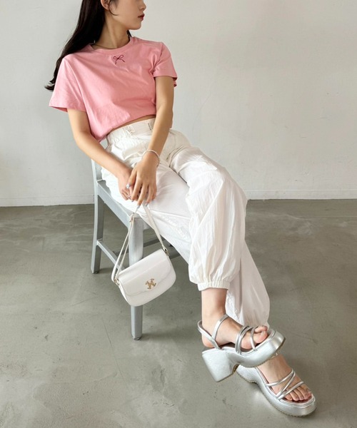 one after another NICE CLAUP(ワンアフターアナザーナイスクラップ)の「アソートTee(Tシャツ/カットソー・レディース・オフホワイト/サックスブルー/ピンク/チャコールグレー・FREE)」の21枚目の写真