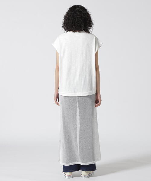 DROIT BELLO(ドロイトベロ)の「DROIT BELLO(ドロイトベロ)メッシュ切替プルオーバー(Tシャツ/カットソー・レディース・ホワイト/ブラック・F)」の5枚目の写真