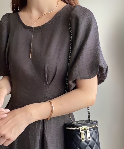 FILLOU(FILLOU)の「バルーンスリーブタックワンピース【ペチコートセット】(ワンピース・レディース・ベージュ/チャコール/ブラック・X-LARGE/LARGE/MEDIUM)」の13枚目の写真