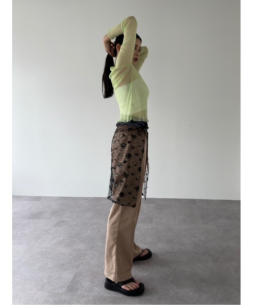 duei（デュイ）の「レースエプロンスカート（スカート・レディース・ブラック/ホワイト・FREE）」の9枚目の写真