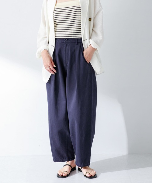 URBAN RESEARCH Sonny Label（アーバンリサーチサニーレーベル）の「ワイドコクーンパンツ（その他パンツ・レディース・ネイビー/ライトカーキ・36/38）」の2枚目の写真