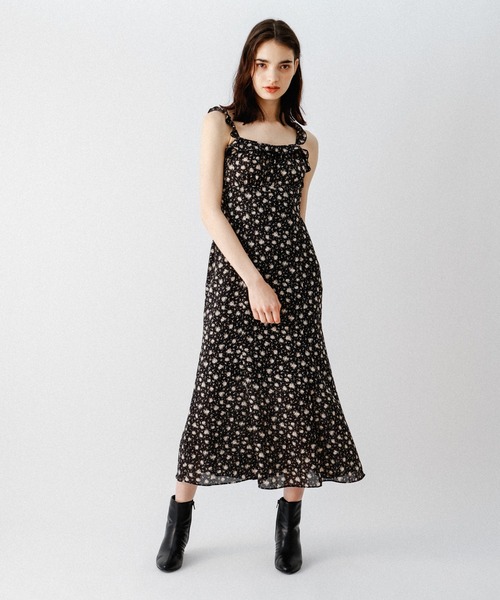 DEICY（デイシー）の「フラワードットフリルキャミワンピース