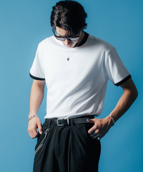 CRIMIE（クライミー）の「TRIM SHORT SLEEVE T SHIRT / トリム Tシャツ（Tシャツ/カットソー・メンズ・チャコールグレー/ホワイト/ブラック・XL/L/M/S/XXL）」の7枚目の写真