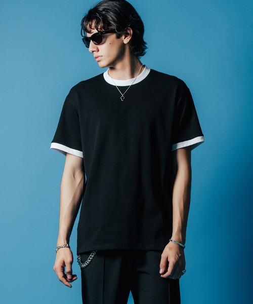 CRIMIE（クライミー）の「TRIM SHORT SLEEVE T SHIRT / トリム Tシャツ（Tシャツ/カットソー・メンズ・チャコールグレー/ホワイト/ブラック・XL/L/M/S/XXL）」の14枚目の写真