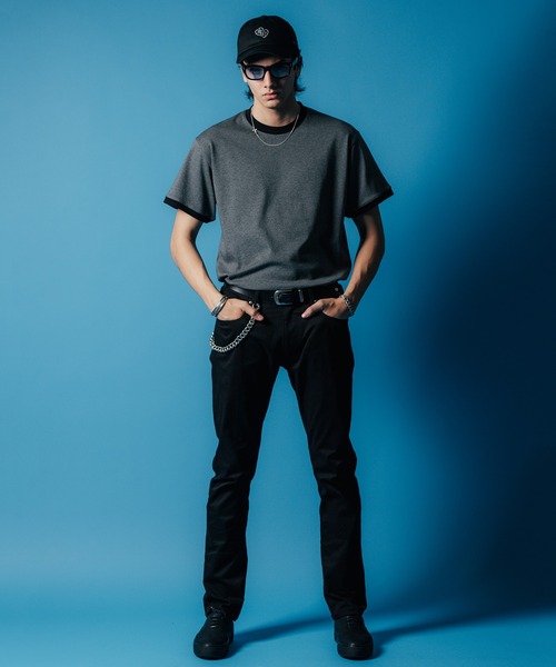 CRIMIE（クライミー）の「TRIM SHORT SLEEVE T SHIRT / トリム Tシャツ（Tシャツ/カットソー・メンズ・チャコールグレー/ホワイト/ブラック・XL/L/M/S/XXL）」の16枚目の写真