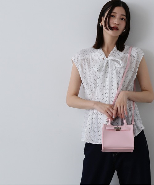 N.（N. Natural Beauty Basic）（エヌエヌナチュラルビューティーベーシック）の「◆【Femme fatale】ウエストタックボウタイブラウス（シャツ/ブラウス・レディース・ブルー/ホワイト系その他/オフホワイト・MEDIUM）」の12枚目の写真