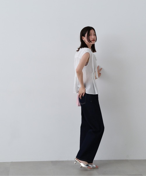 N.（N. Natural Beauty Basic）（エヌエヌナチュラルビューティーベーシック）の「◆【Femme fatale】ウエストタックボウタイブラウス（シャツ/ブラウス・レディース・ブルー/ホワイト系その他/オフホワイト・MEDIUM）」の15枚目の写真