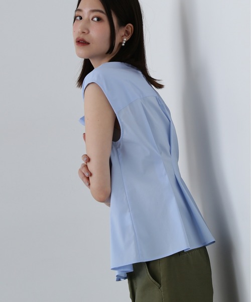 N.（N. Natural Beauty Basic）（エヌエヌナチュラルビューティーベーシック）の「◆【Femme fatale】ウエストタックボウタイブラウス（シャツ/ブラウス・レディース・ブルー/ホワイト系その他/オフホワイト・MEDIUM）」の20枚目の写真