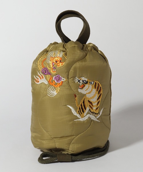 HOUSTON(ヒューストン)の「【HOUSTON/ヒューストン】EMB QUILTING EFECT BAG/刺繍キルティングエフェクトバッグ (JAPAN) (ALASKA) (TIGER)(ショルダーバッグ・メンズ・ブラック系2/ブラック系1/オリーブドラブ/オリーブ系2/オリーブ系1/ブラック・FREE)」の5枚目の写真
