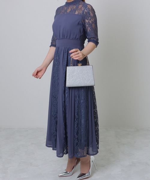 Lace Ladies(レースレディース)の「チェーン付き 2WAY スクエア がま口 ハンドバッグ(クラッチバッグ・レディース・シルバー/ベージュ・FREE)」の14枚目の写真