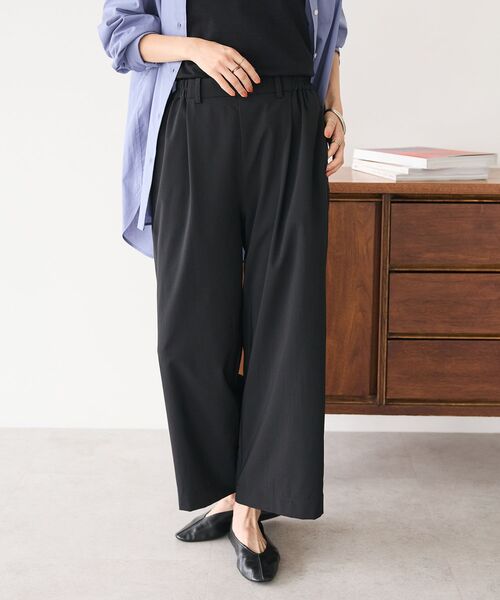 CRAFT STANDARD BOUTIQUE（クラフトスタンダードブティック）の「ポリトロイージーパンツ（その他パンツ・レディース・グレイッシュベージュ/ブラック/モカ・L/M）」の7枚目の写真