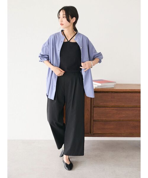 CRAFT STANDARD BOUTIQUE（クラフトスタンダードブティック）の「ポリトロイージーパンツ（その他パンツ・レディース・グレイッシュベージュ/ブラック/モカ・L/M）」の14枚目の写真