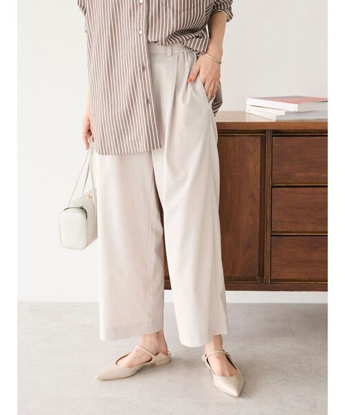 CRAFT STANDARD BOUTIQUE（クラフトスタンダードブティック）の「ポリトロイージーパンツ（その他パンツ・レディース・グレイッシュベージュ/ブラック/モカ・L/M）」の18枚目の写真