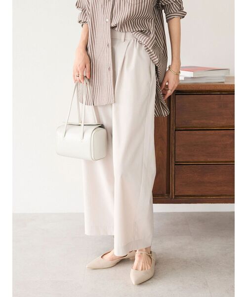 CRAFT STANDARD BOUTIQUE（クラフトスタンダードブティック）の「ポリトロイージーパンツ（その他パンツ・レディース・グレイッシュベージュ/ブラック/モカ・L/M）」の19枚目の写真