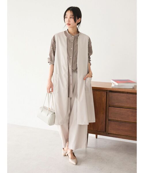 CRAFT STANDARD BOUTIQUE（クラフトスタンダードブティック）の「ポリトロイージーパンツ（その他パンツ・レディース・グレイッシュベージュ/ブラック/モカ・L/M）」の20枚目の写真