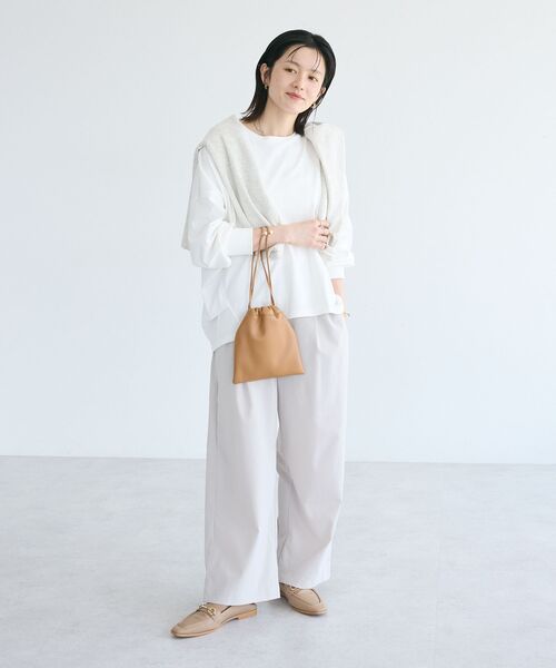 CRAFT STANDARD BOUTIQUE（クラフトスタンダードブティック）の「ポリトロイージーパンツ（その他パンツ・レディース・グレイッシュベージュ/ブラック/モカ・L/M）」の22枚目の写真