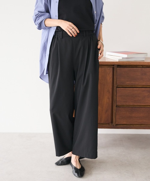 CRAFT STANDARD BOUTIQUE（クラフトスタンダードブティック）の「ポリトロイージーパンツ（その他パンツ・レディース・グレイッシュベージュ/ブラック/モカ・L/M）」の2枚目の写真