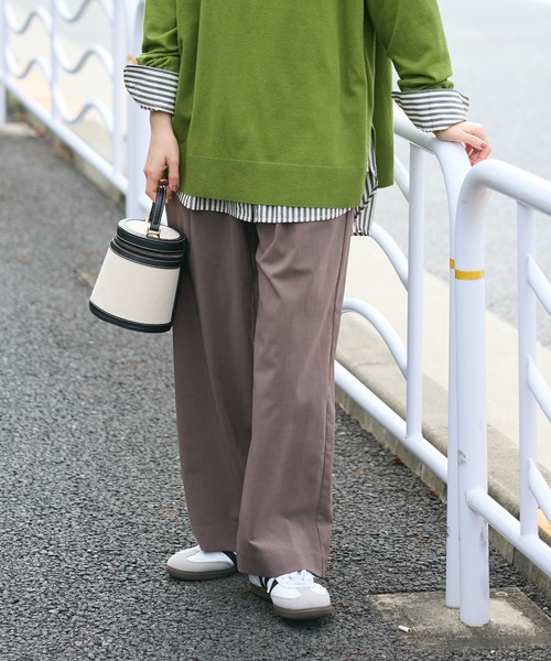 CRAFT STANDARD BOUTIQUE（クラフトスタンダードブティック）の「ポリトロイージーパンツ（その他パンツ・レディース・グレイッシュベージュ/ブラック/モカ・L/M）」の3枚目の写真