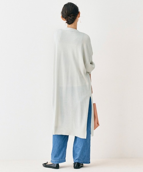 and myera（アンド マイラ）の「ａｎｄ　ｍｙｅｒａ　透けるサマーニットカーディガン（カーディガン/ボレロ・レディース・カーキ/アイボリー・MEDIUM/LARGE/X-LARGE/SMALL）」の12枚目の写真