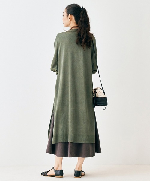 and myera（アンド マイラ）の「ａｎｄ　ｍｙｅｒａ　透けるサマーニットカーディガン（カーディガン/ボレロ・レディース・カーキ/アイボリー・MEDIUM/LARGE/X-LARGE/SMALL）」の15枚目の写真