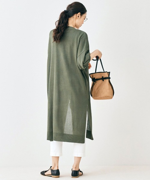 and myera（アンド マイラ）の「ａｎｄ　ｍｙｅｒａ　透けるサマーニットカーディガン（カーディガン/ボレロ・レディース・カーキ/アイボリー・MEDIUM/LARGE/X-LARGE/SMALL）」の18枚目の写真