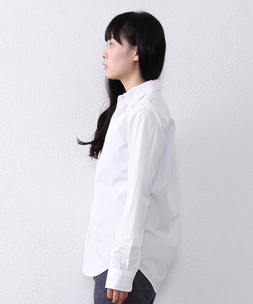 coen（コーエン）の「ブロードソリッドスリムワイヤーシャツ◆（シャツ/ブラウス・レディース・ホワイト/ロイヤルブルー・LARGE/SMALL/MEDIUM）」の3枚目の写真